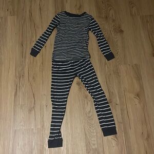 Carters navy blue with grey stripes pjs